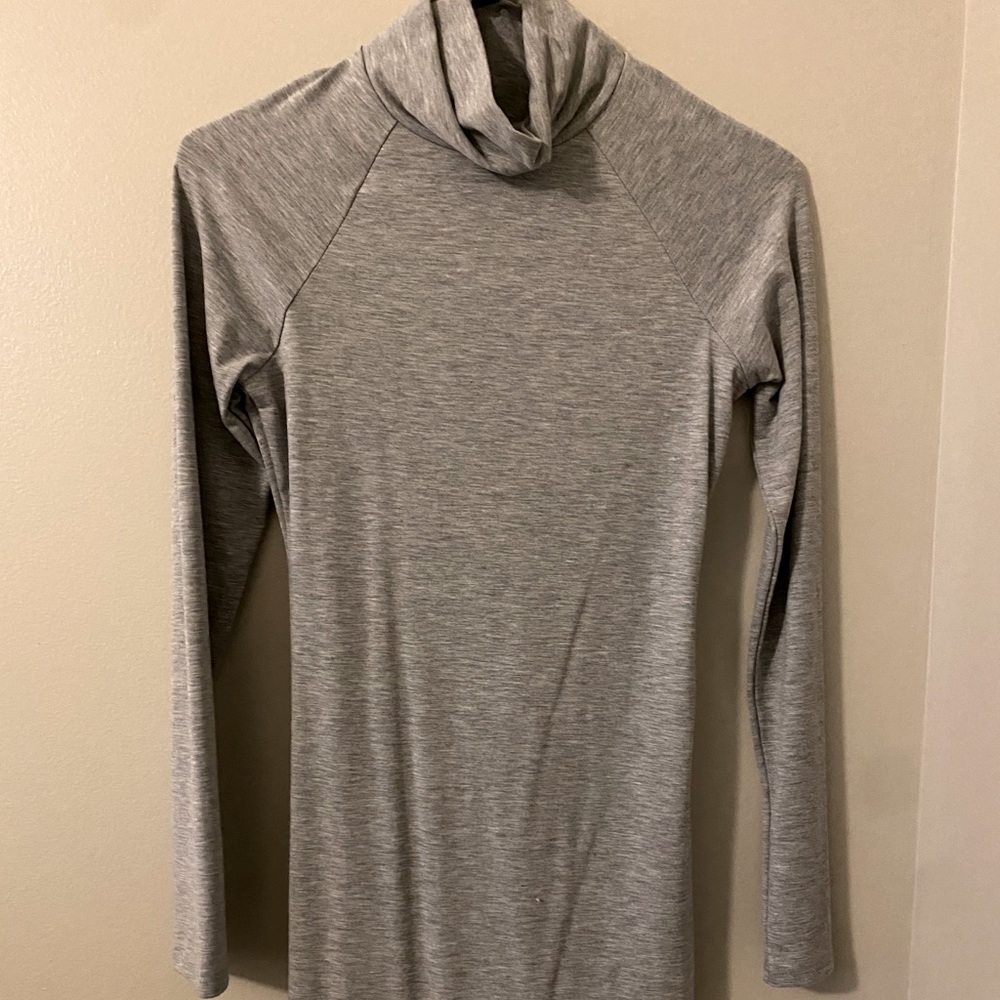 Grey Bodycon Turtleneck Dress Mini